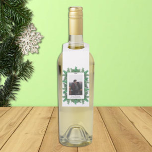 Weihnachtsbaumzweige Foto Flaschenanhänger