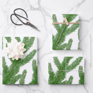Weihnachtsbaumzweige  geschenkpapier set