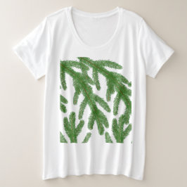 Weihnachtsbaumzweige Große Größe T-Shirt