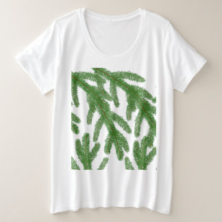 Weihnachtsbaumzweige Große Größe T-Shirt
