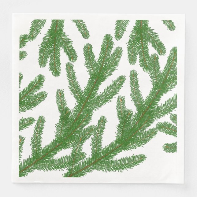 Weihnachtsbaumzweige Serviette (Vorderseite)