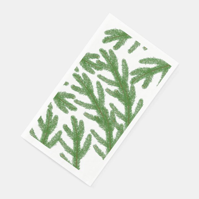 Weihnachtsbaumzweige Serviette (Ecke)