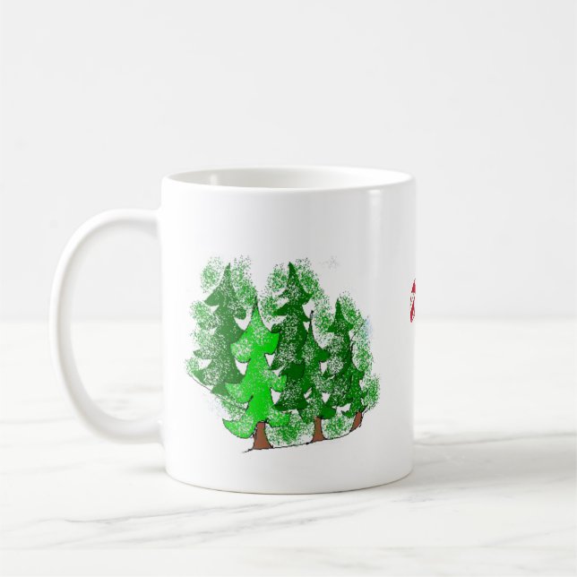 Weihnachtsbauten Urlaub Kaffeetasse (Links)