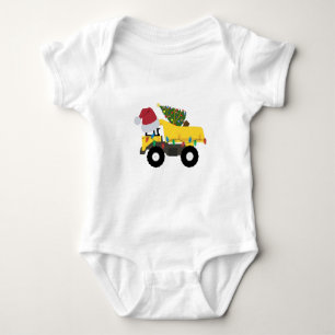Weihnachtsbauwagen Baby Strampler