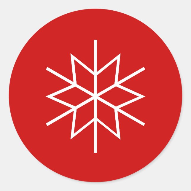 Weihnachtsbauweise für Umschlag Aufkleber mit Schn (Vorderseite)