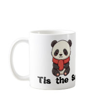 Weihnachtsbauweise mit niedlichem Panda