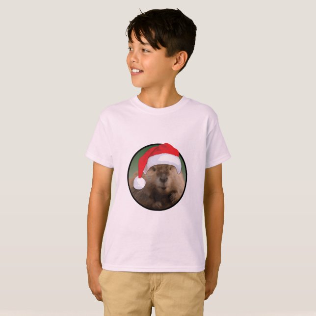 Weihnachtsbäver - Kids-T - Shirt (Vorne ganz)