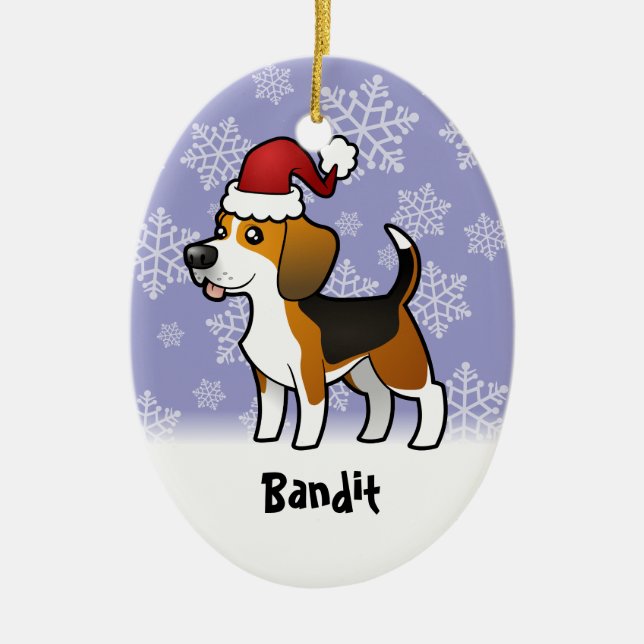 WeihnachtsBeagle (addieren Sie Ihren Keramikornament (Vorne)