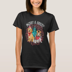 Weihnachtsbeagle und Golden Retriever T-Shirt