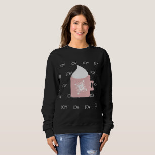 Weihnachtsbecher Schneeflocken Freude Winter Sweatshirt