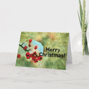 Weihnachtsbeeren Feiertagskarte