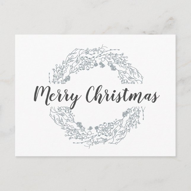 Weihnachtsbeeren Winterurlaub Postkarte (Vorderseite)