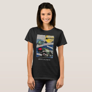 'Weihnachtsbegegnungen' Malerei auf einem T-Shirt