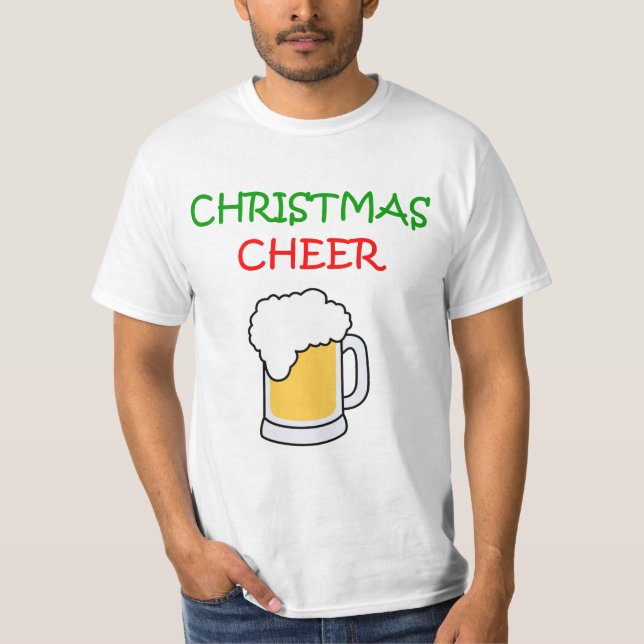 Weihnachtsbeifall mit einem Bier-Shirt T-Shirt (Vorderseite)