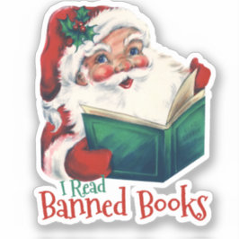 Weihnachtsbeläge verbotene Bücher Aufkleber