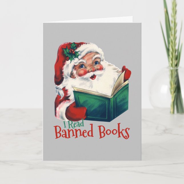 Weihnachtsbeläge verbotene Bücher Karte (Vorderseite)