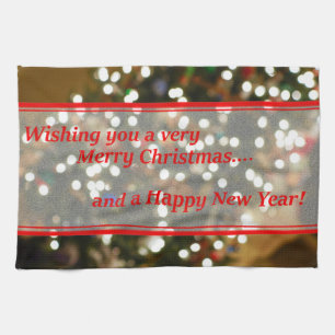 Weihnachtsbeleuchtung Abstrakt Handtuch