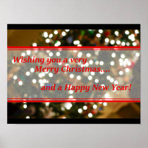 Weihnachtsbeleuchtung Abstrakt Poster