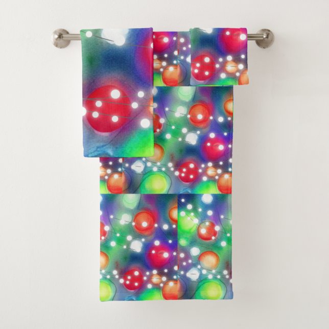 Weihnachtsbeleuchtung Badhandtuch Set (Insitu)