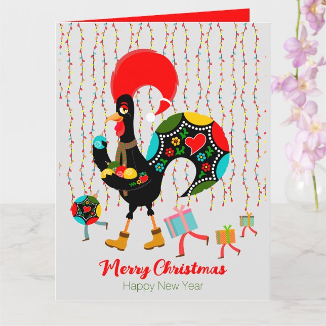 Weihnachtsbeleuchtung, Baubel, Geschenke und Raste Karte (Orchidee)