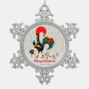 Weihnachtsbeleuchtung, Baubel, Geschenke und Raste Schneeflocken Zinn-Ornament