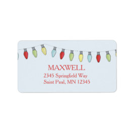 Weihnachtsbeleuchtung - bestellbare Bezeichnung Adressaufkleber