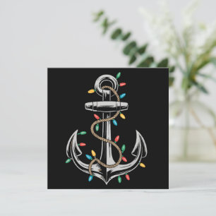 Weihnachtsbeleuchtung Bootfahren Segeln Kreuzfahrt Feiertagskarte