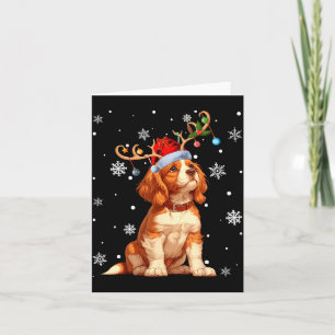 Weihnachtsbeleuchtung Cavalier King Charles Spanie Karte