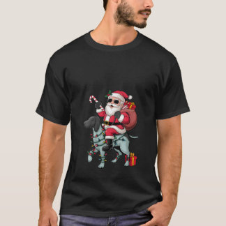 Weihnachtsbeleuchtung Damen Lustiger Santa Reitend T-Shirt