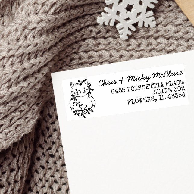 Weihnachtsbeleuchtung der Katze Rücksendeadresse (Von Creator hochgeladen)