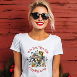 Weihnachtsbeleuchtung Familienvorstellung Fotos T-Shirt