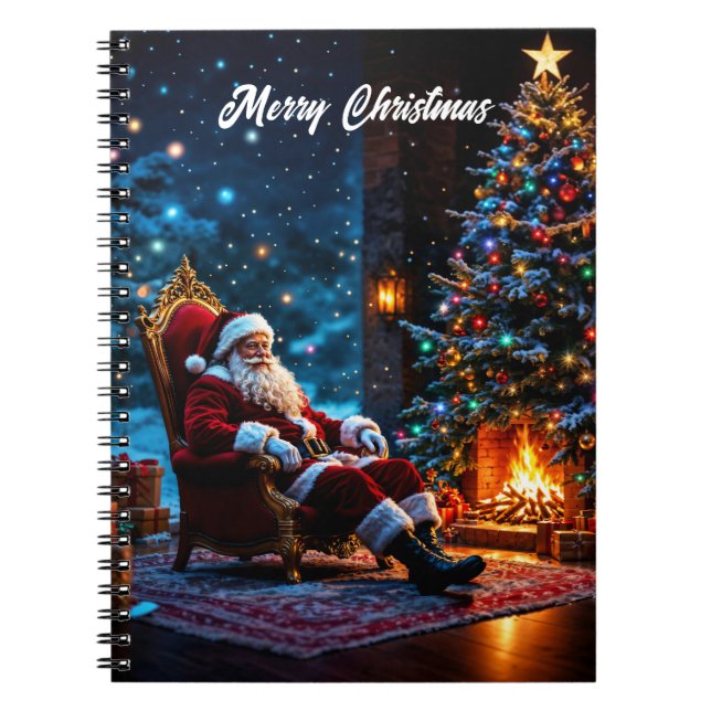 Weihnachtsbeleuchtung - Fantasie des Santa North P Notizblock (Vorderseite)