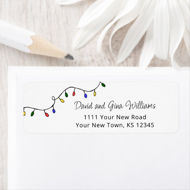 Weihnachtsbeleuchtung farbenfrohe Retro Rücksendea (Insitu)