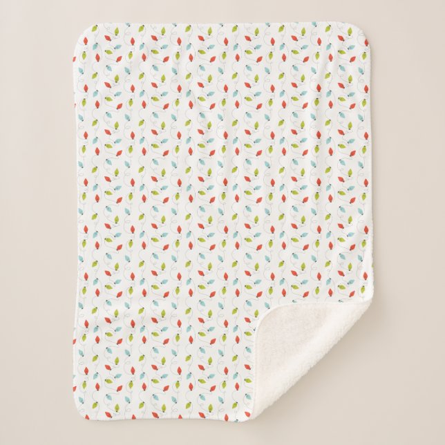 Weihnachtsbeleuchtung farbenfrohe Weihnachtsdecke Sherpadecke (Vorderseite)