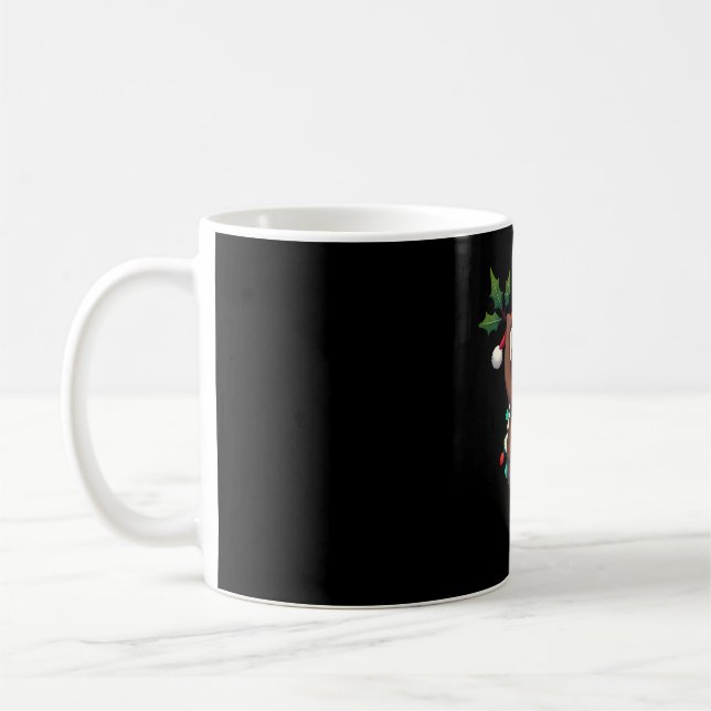 Weihnachtsbeleuchtung Faultier mit Weihnachtsmütze Kaffeetasse (Links)