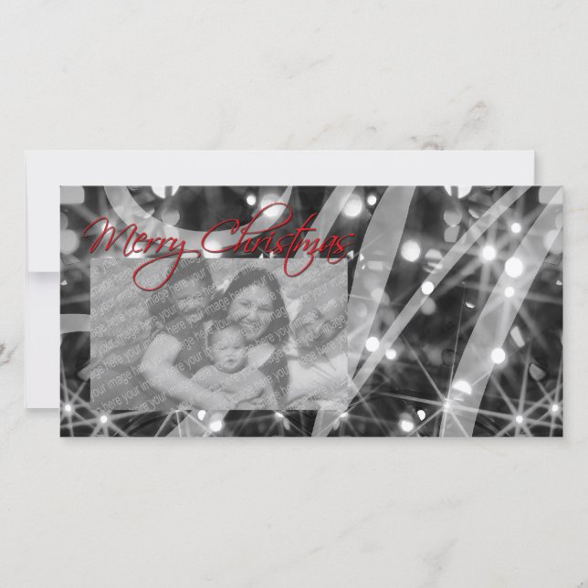 Weihnachtsbeleuchtung Feiertagskarte (Vorderseite)