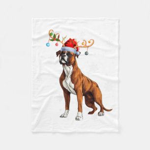 Weihnachtsbeleuchtung für Frauen Rentier Santa Hut Fleecedecke