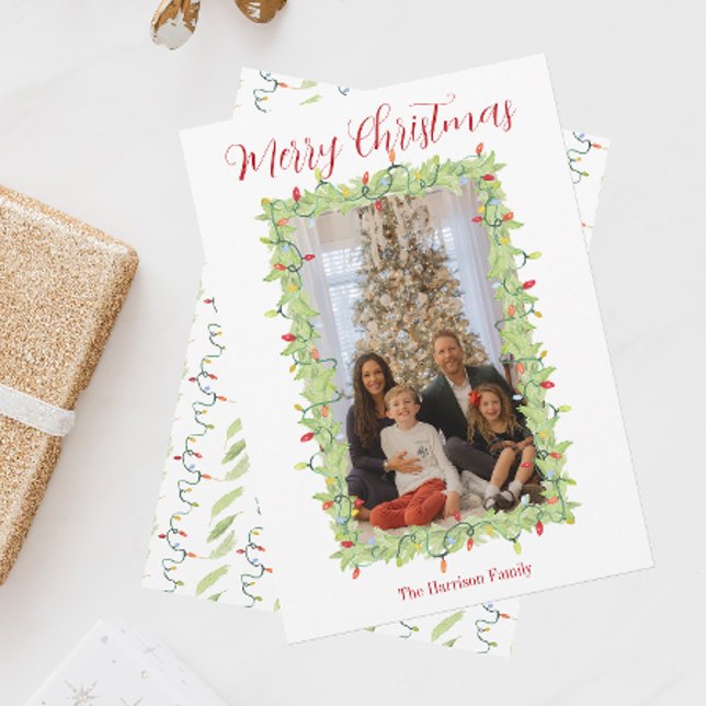 Weihnachtsbeleuchtung Garland Feiertagskarte (Von Creator hochgeladen)