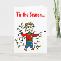 Weihnachtsbeleuchtung - Grußkarte