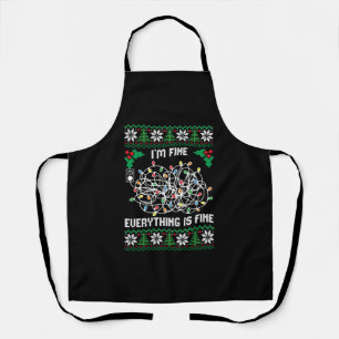 Weihnachtsbeleuchtung ich bin gut alles ist schön  schürze