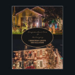 Weihnachtsbeleuchtung Installation 2 Foto Flyer<br><div class="desc">Christmas Lights zwei Fotos Installation Flyer. Feiertage.</div>