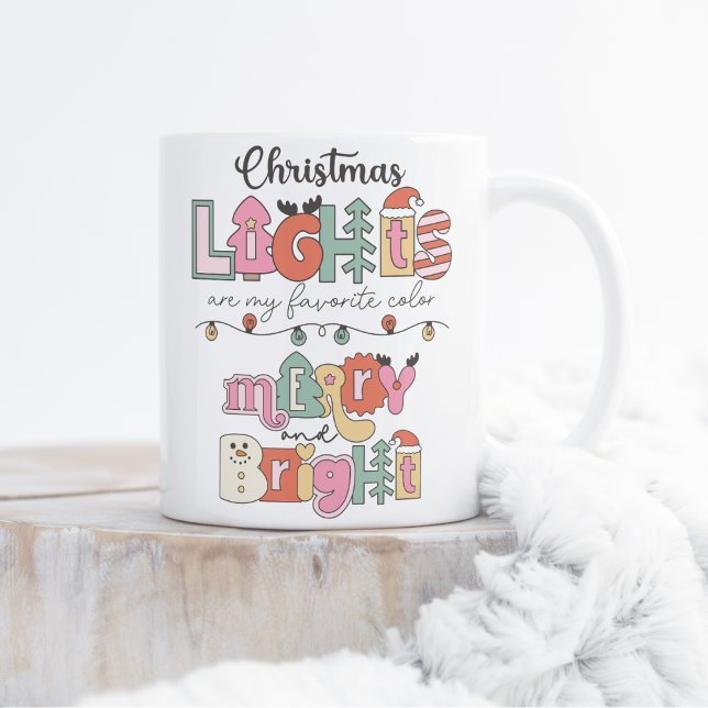Weihnachtsbeleuchtung ist meine Lieblingsfarbe Kaffeetasse (Von Creator hochgeladen)