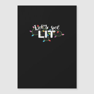 Weihnachtsbeleuchtung Lasst uns ein kleines Gesche Magnetkarte