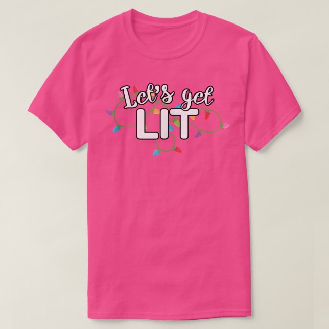 Weihnachtsbeleuchtung Lasst uns ein kleines Gesche T-Shirt (Design vorne)