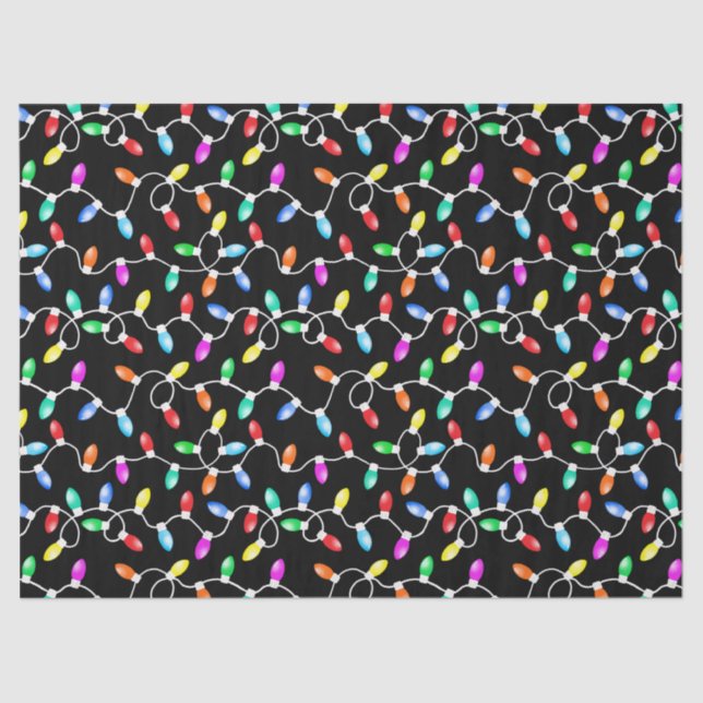 Weihnachtsbeleuchtung Muster Seidenpapier (Vorderseite)