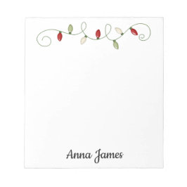 Weihnachtsbeleuchtung | Notepad Notizblock