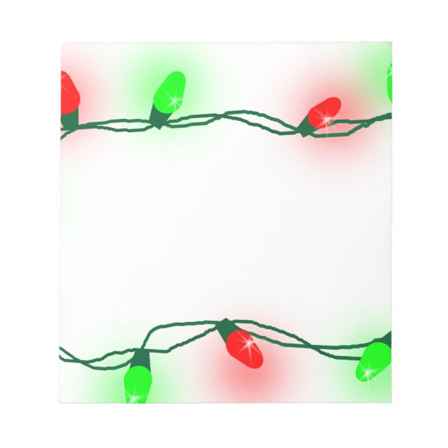 Weihnachtsbeleuchtung Notizblock (Vorderseite)