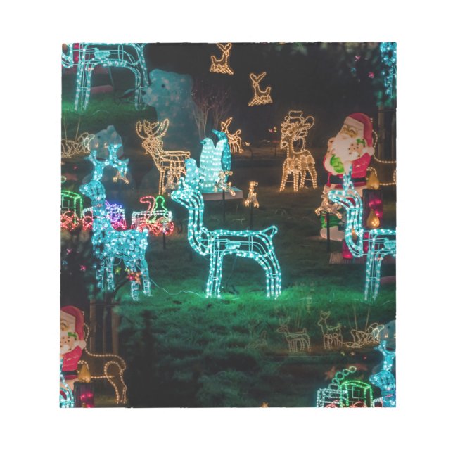 Weihnachtsbeleuchtung Notizblock (Vorderseite)