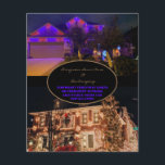 Weihnachtsbeleuchtung oder permanente Außenleuchte Flyer<br><div class="desc">Christmas Lights zwei Fotos Installation Flyer. Holiday oder permanente LED-Farb-variierbare Installation im Freien.</div>