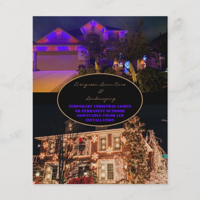 Weihnachtsbeleuchtung oder permanente Outdoor-LED Flyer (Vorne)